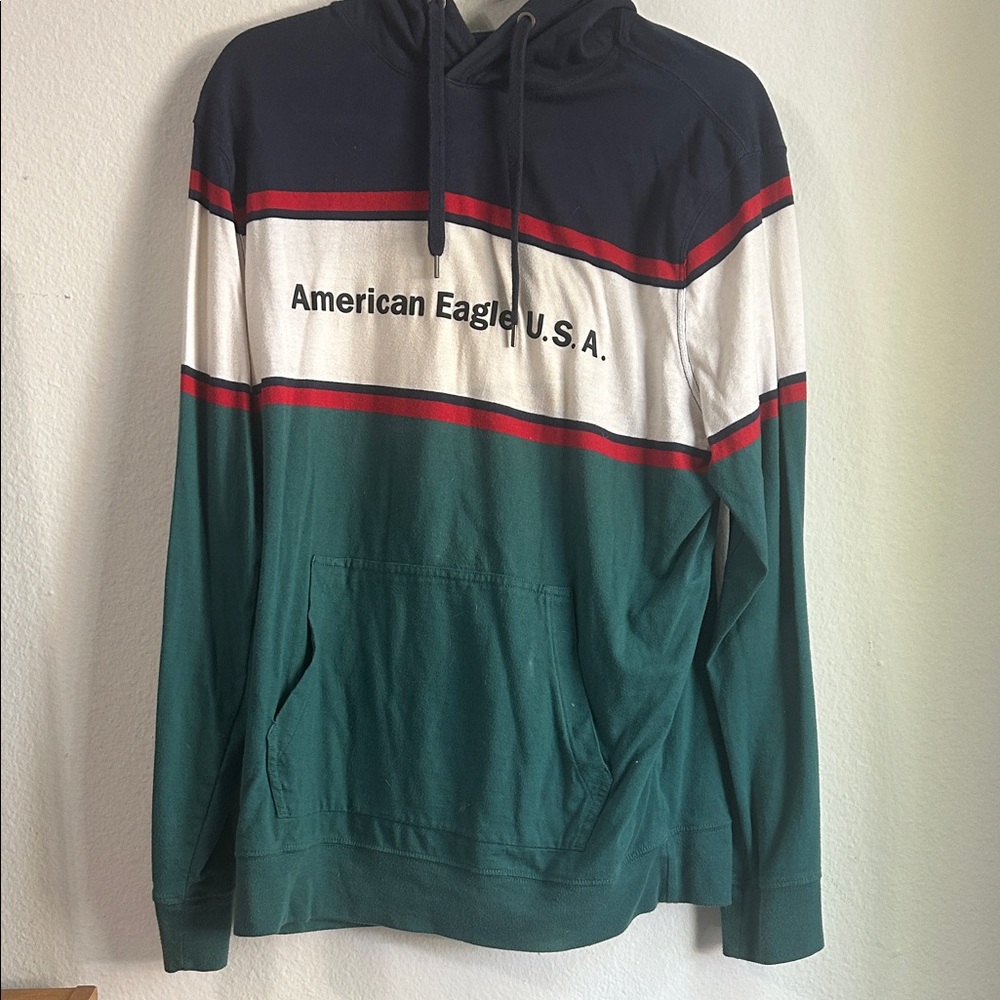 Vintage American Eagle Colorblock Lightweight Hoodie